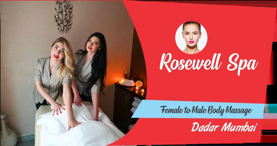 Two women in grey uniforms stand beside a massage table in a candlelit treatment room at Rosewell Spa, Mumbai