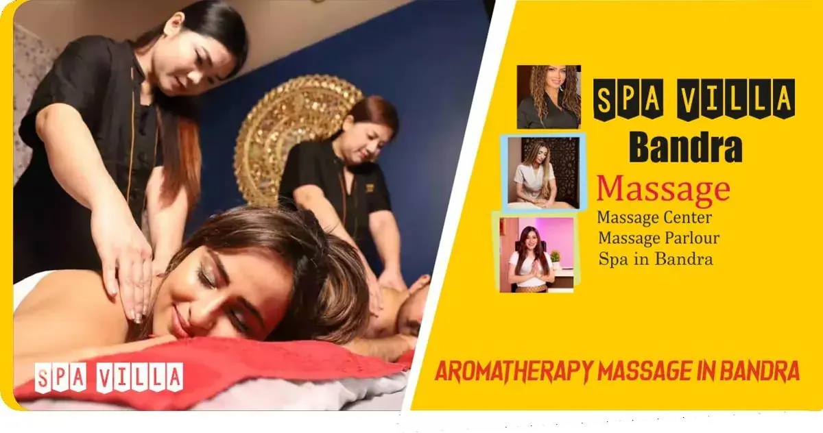 Two masseuses in black uniforms give a back massage to a smiling woman at Spa Villa Bandra in Mumbai